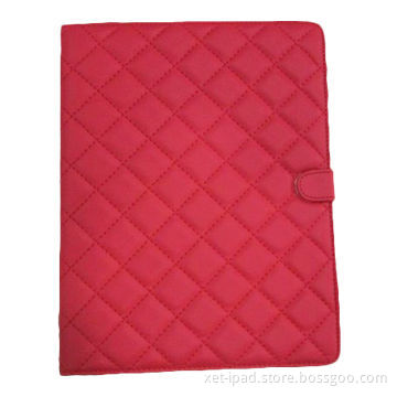PU leather case for iPad/iPad 2, with lattice design